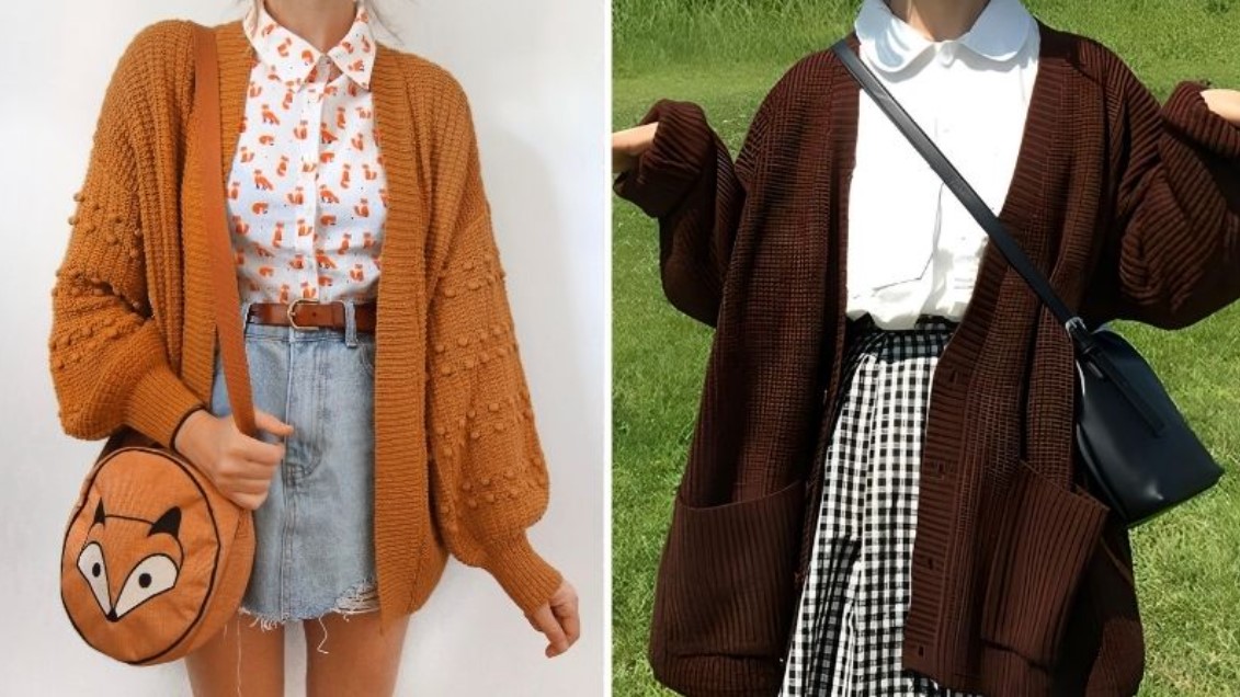 phoi ao somi nu voi cardigan len