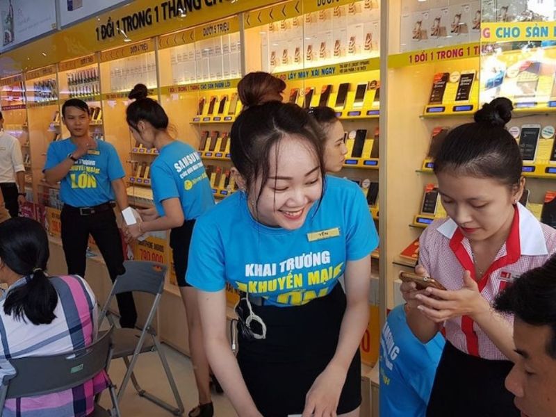 đồng phục nhân viên điện máy xanh năng động