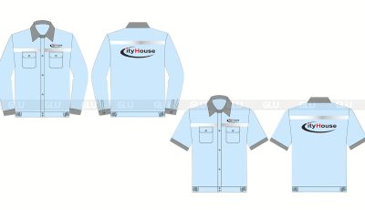 Mẫu quần áo đồng phục công nhân CNS34