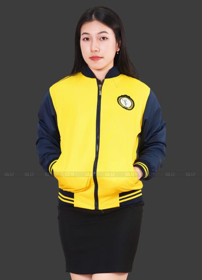 Áo khoác gió đồng phục AKU10026 màu vàng