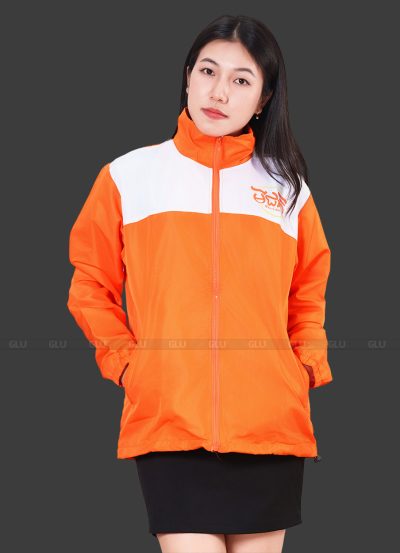 Áo Khoác Gió Đồng Phục Công Ty Màu Cam Đẹp AKU10008