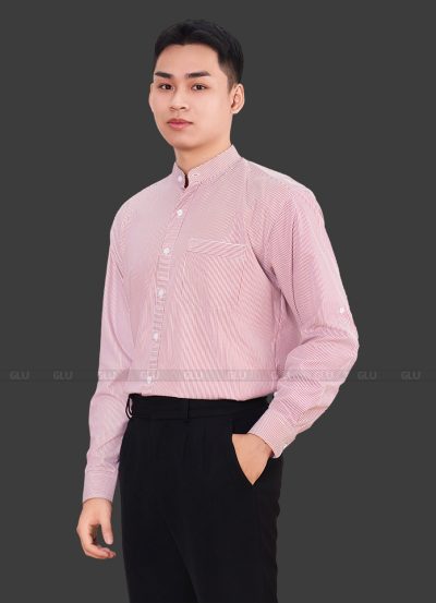 Áo sơ mi đồng phục công sở màu hồng