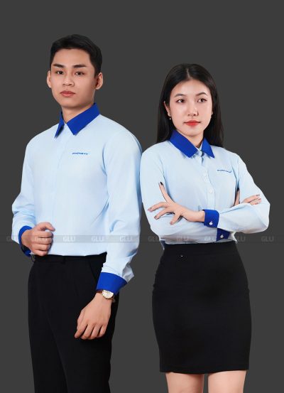 Đồng phục áo sơ mi công sở tay dài Phong Vũ