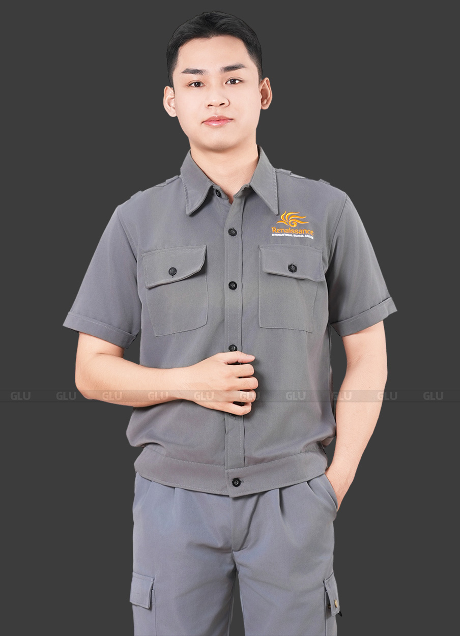 đồng phục bảo hộ lao động vải thoáng mát 3