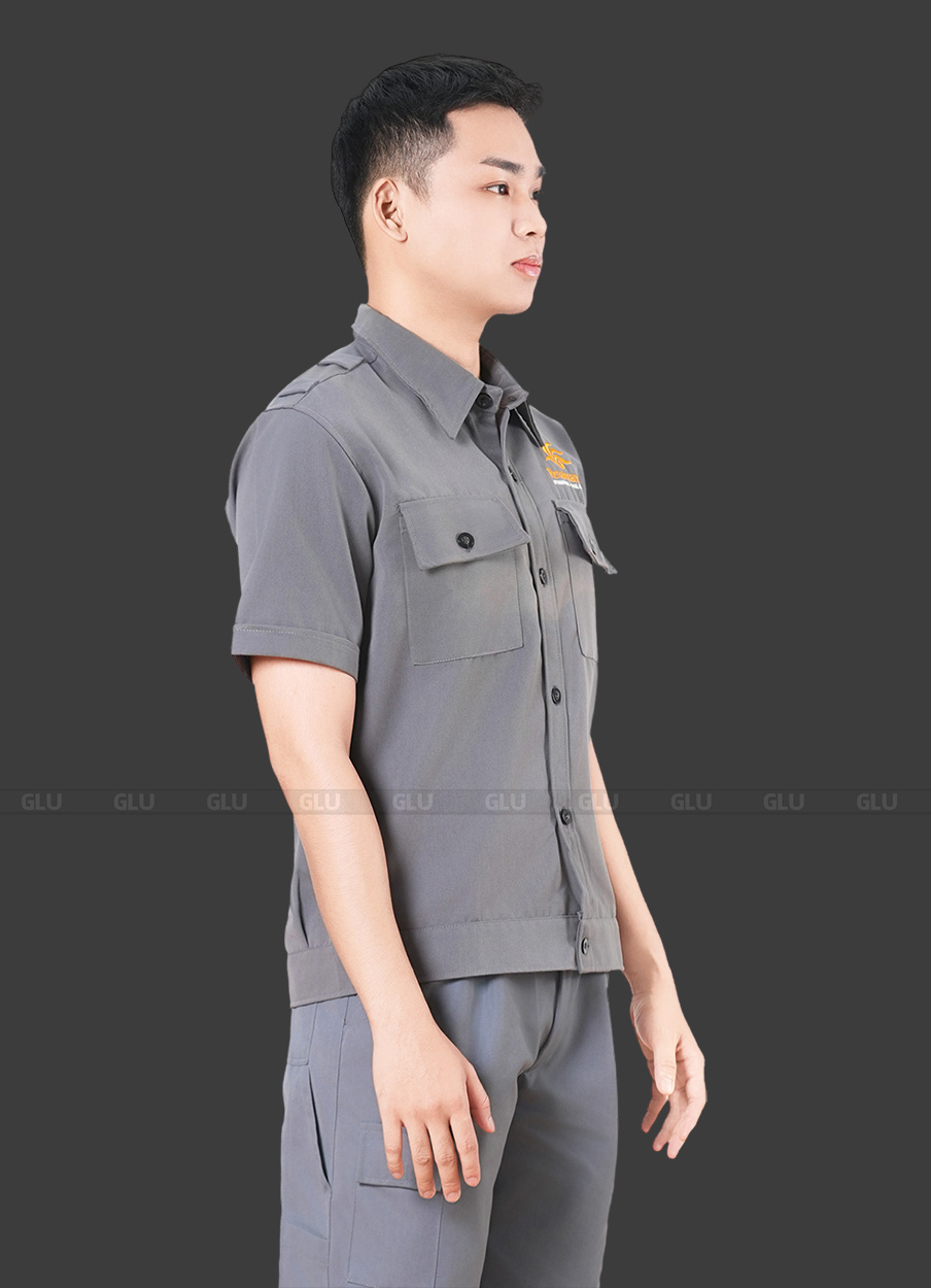 đồng phục bảo hộ lao động vải thoáng mát 5