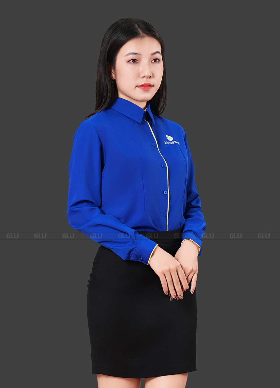 Đồng phục sơ mi tay dài màu xanh bích Kids Plaza 3
