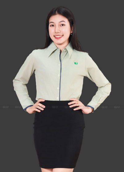 Mẫu áo sơ mi đồng phục nhân viên công sở đẹp SMU10010