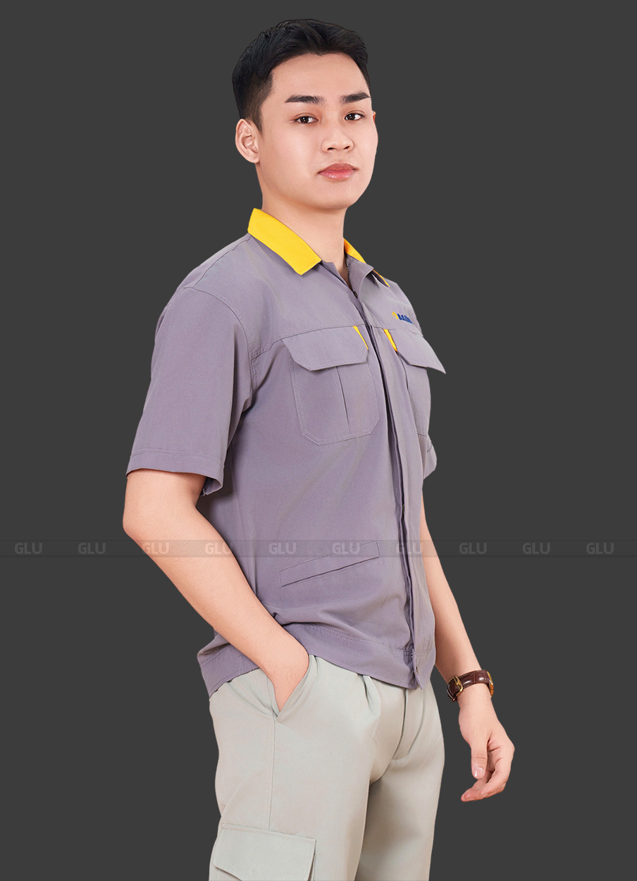 Quần áo công nhân màu xám đậm 2