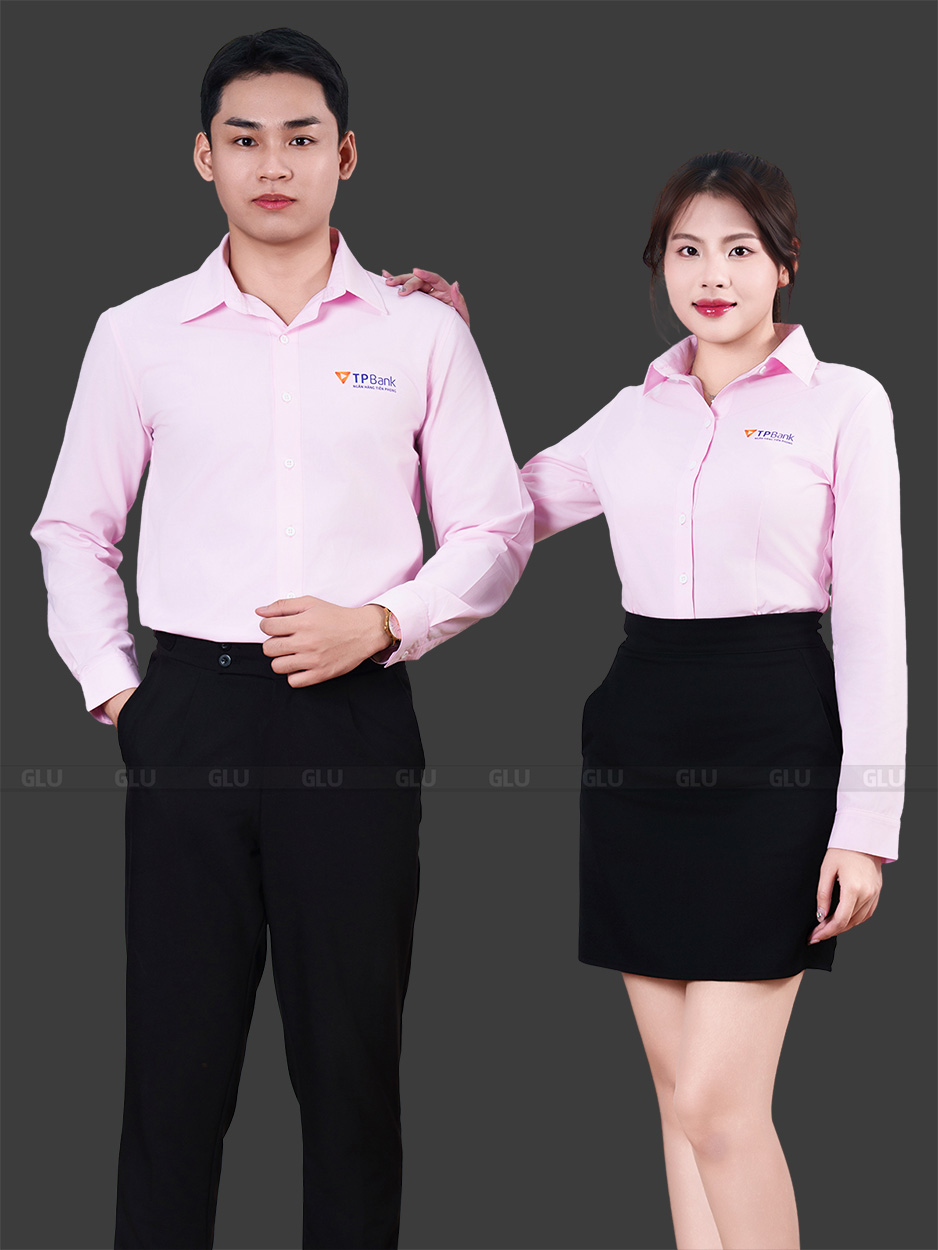 Áo công sở màu hồng nổi bật ngân hàng TP Bank CSD30012 2
