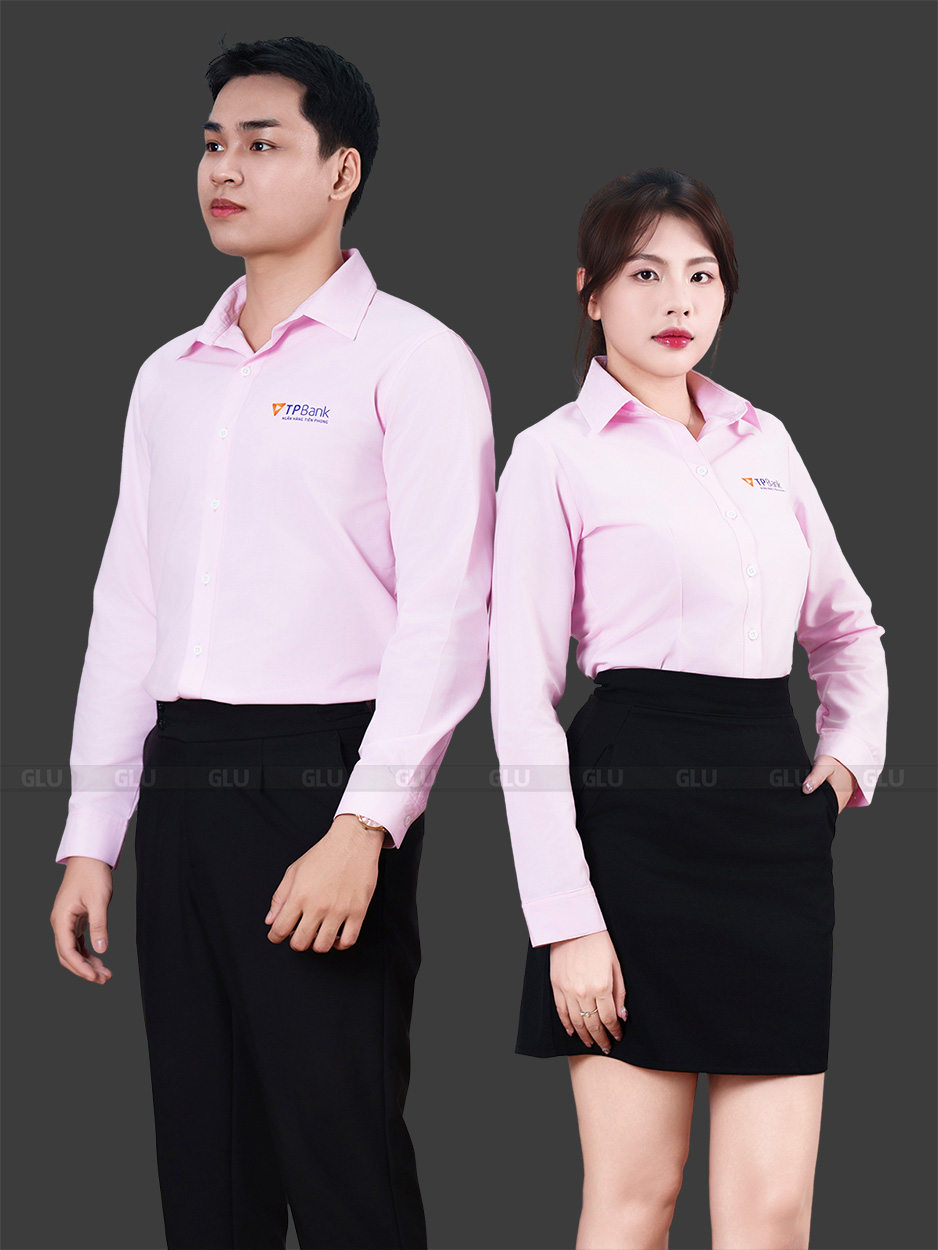 Áo công sở màu hồng nổi bật ngân hàng TP Bank CSD30012 9