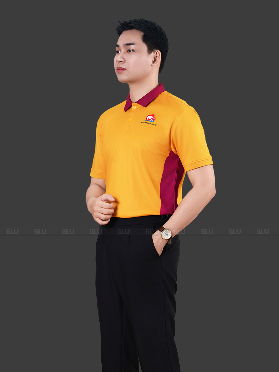 Áo Thun Đồng Phục Nhân Viên Công Ty Màu Vàng Cam 6