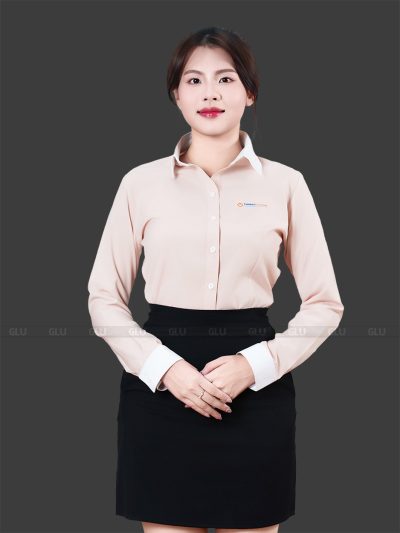 đồng phục áo sơ mi nhân viên văn phòng nữ tay dài