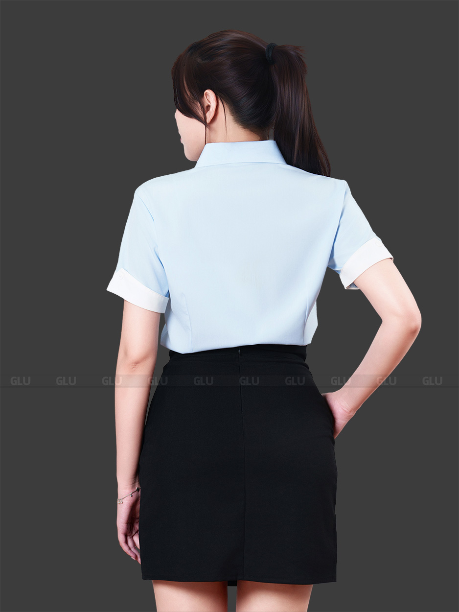 Đồng phục công sở nữ đẹp CSD30005 thân sau
