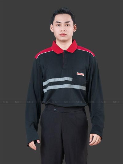 Mẫu áo thun đồng phục công ty màu đen tay dài