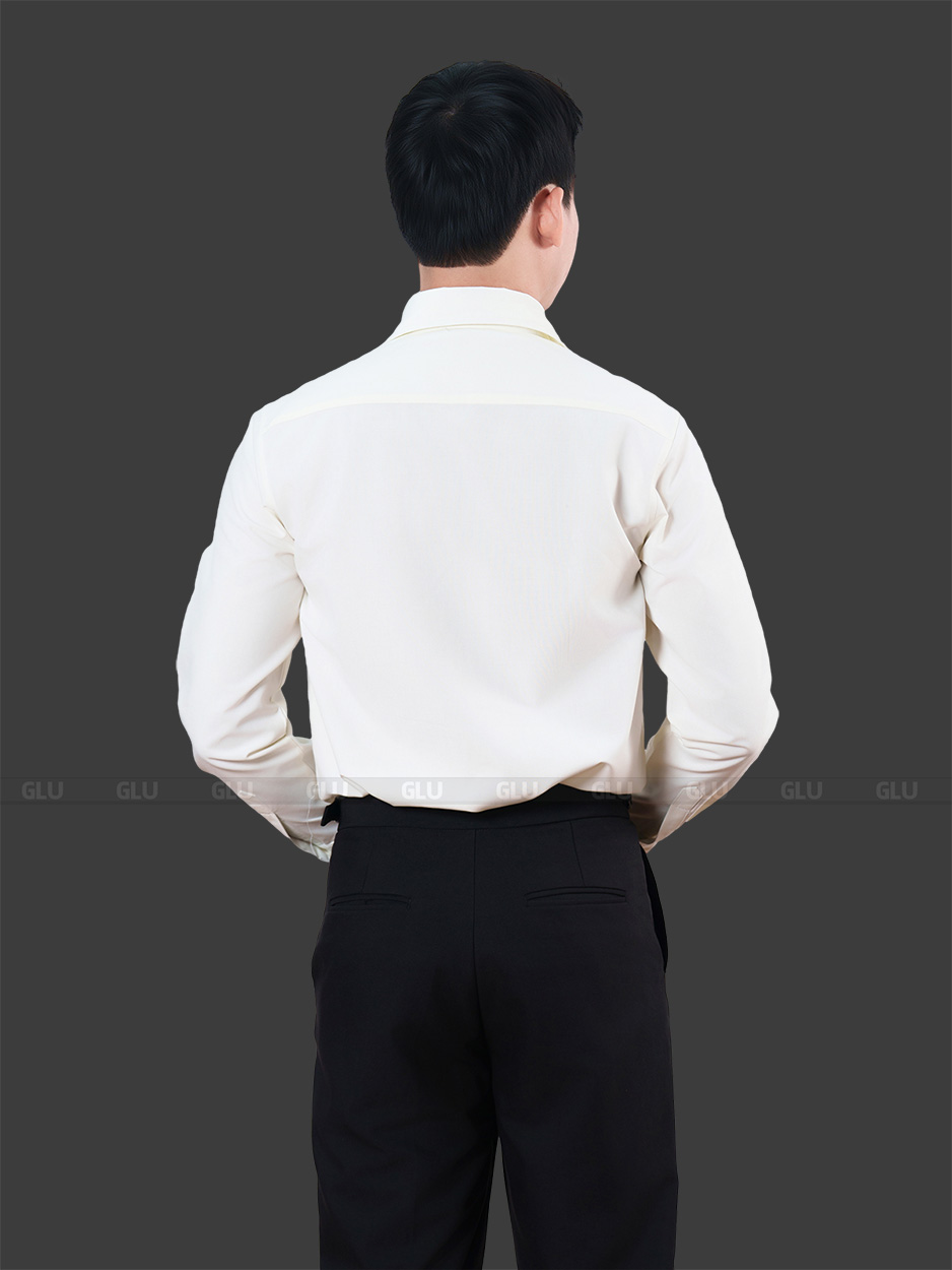 May áo sơ mi đồng phục CSD30028 thân sau