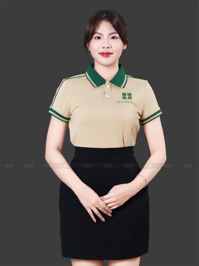 May áo thun đồng phục Integral màu vàng thanh lịch