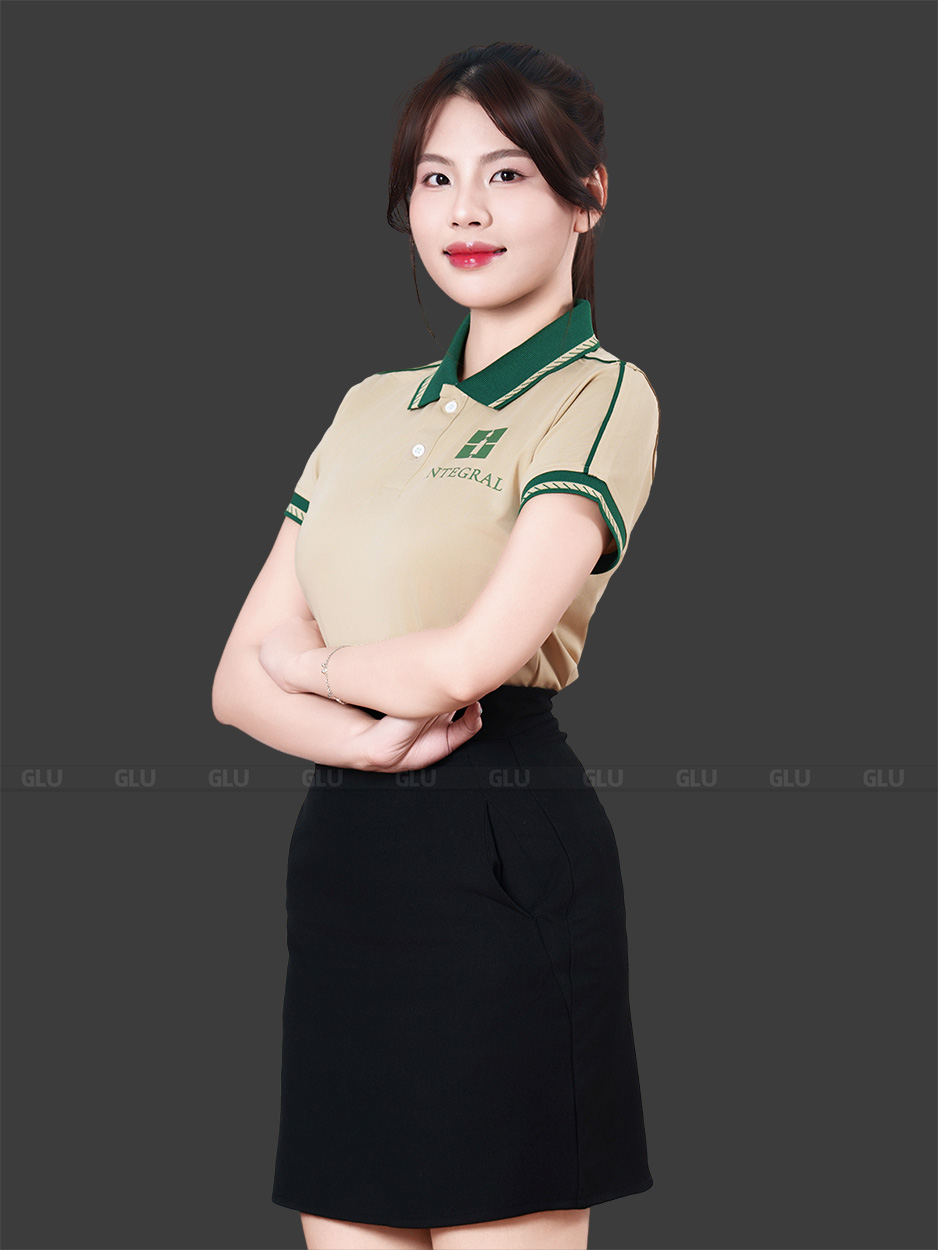 May áo thun đồng phục Integral màu vàng thanh lịch 5