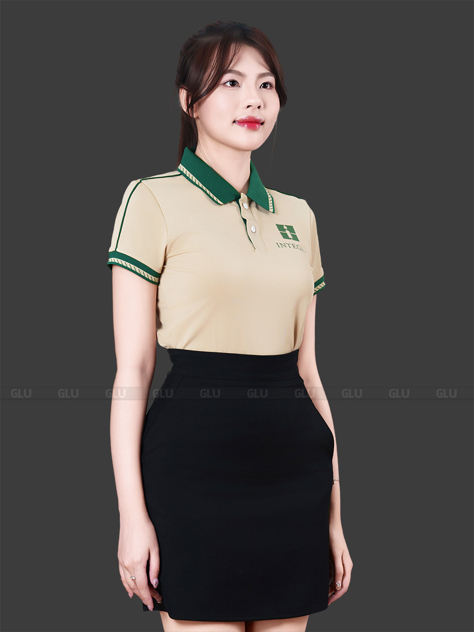 May áo thun đồng phục Integral màu vàng thanh lịch 6