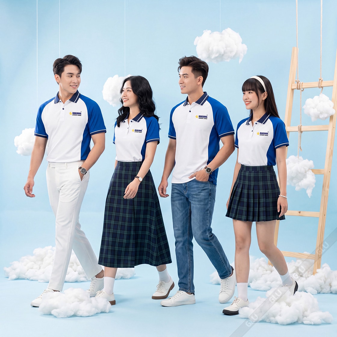Áo thun đồng phục cao cấp Hakawa chất vải Poly Thái 3