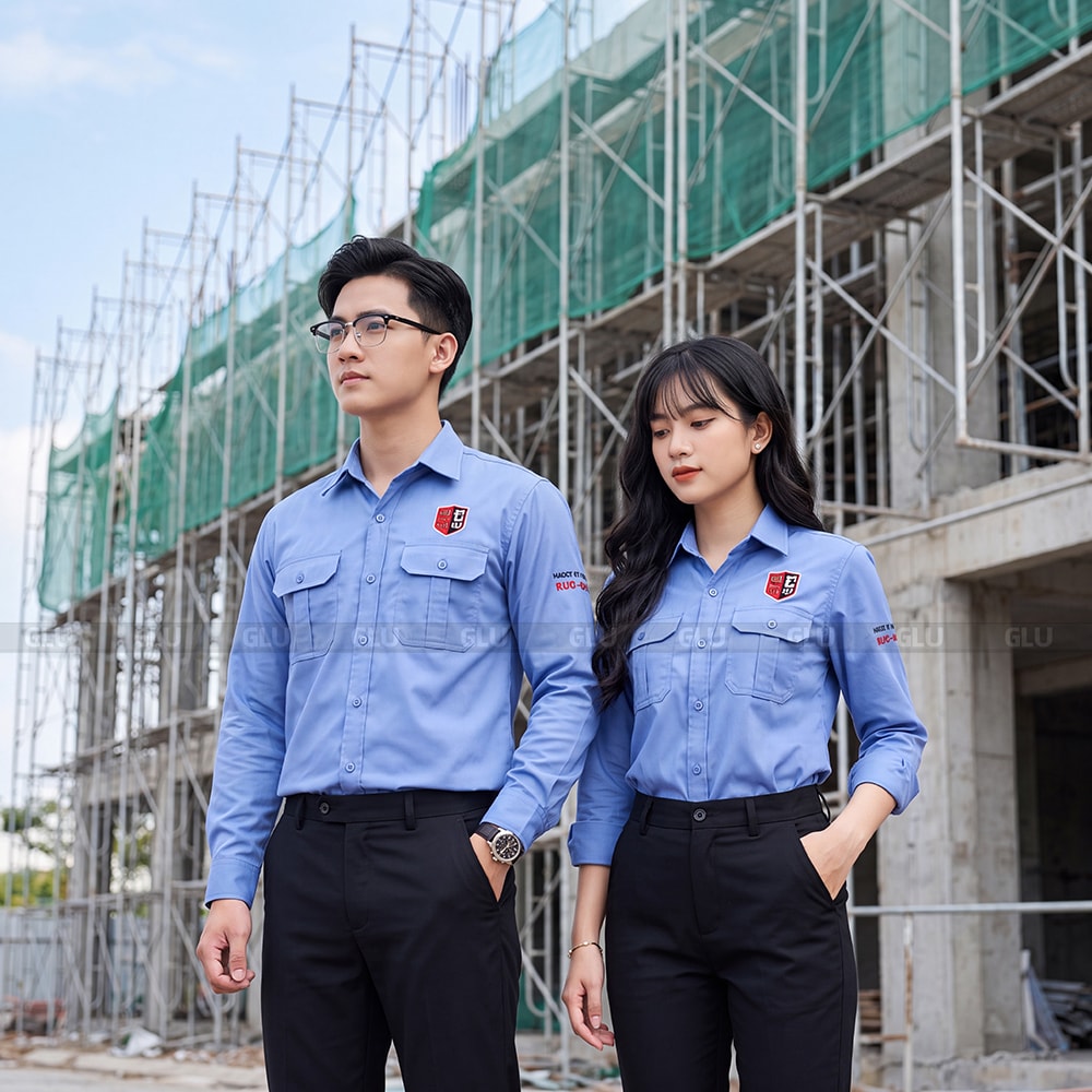 Áo quần bảo hộ lao động tay dài vải Kaki Thành Công 2