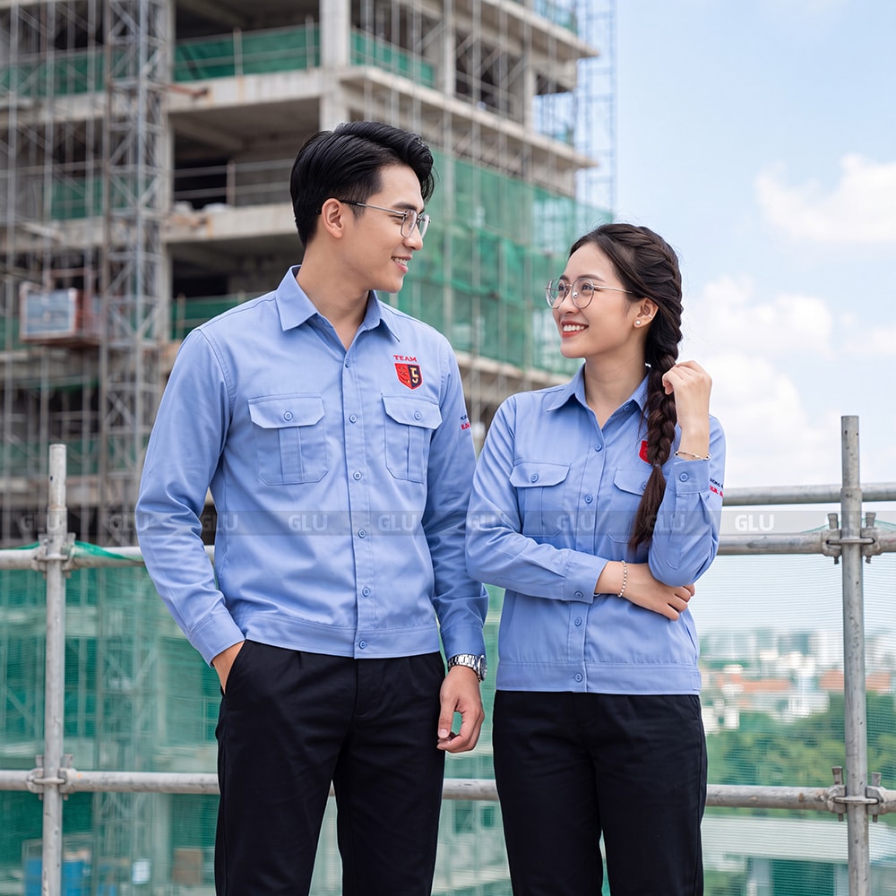 Áo quần bảo hộ lao động tay dài vải Kaki Thành Công 4