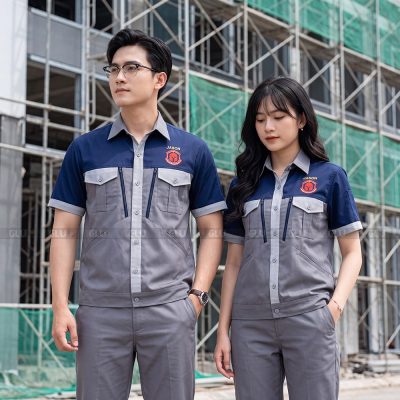 Bộ quần áo lao động tay ngắn năng động 2