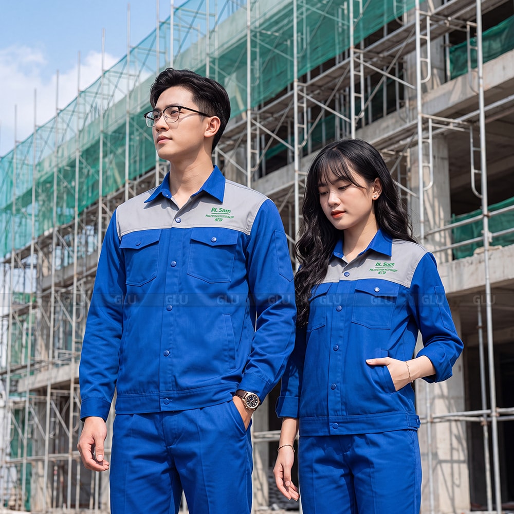 Đồ bảo hộ lao động giá rẻ in logo theo yêu cầu 4