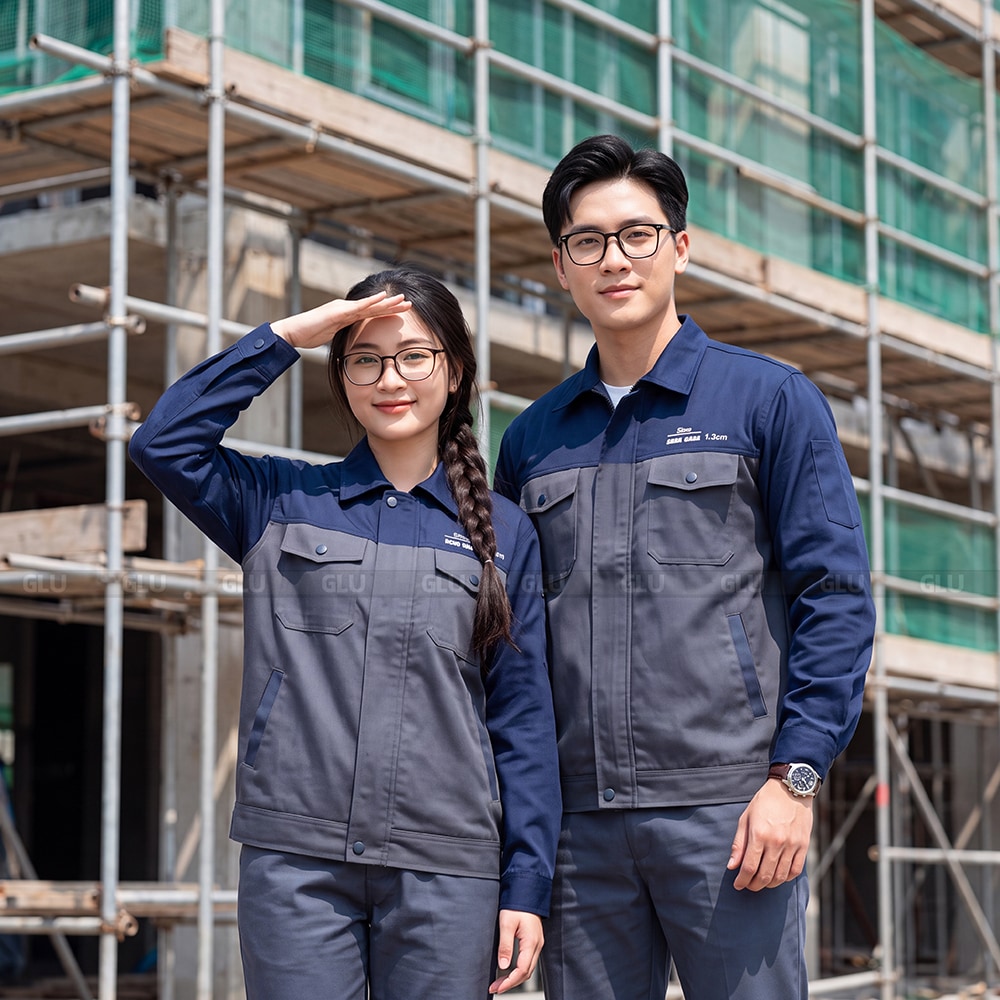 Đồng phục công nhân giá rẻ tay dài GCN260030 3