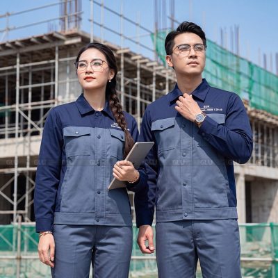 Đồng phục công nhân giá rẻ tay dài GCN260030 4