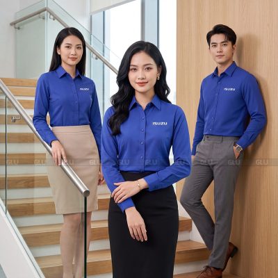 Đồng phục văn phòng màu xanh bích thanh lịch 3