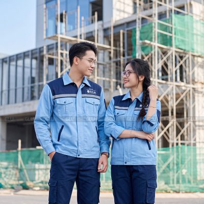 Mẫu đồng phục công nhân ECA phối màu hiện đại 1