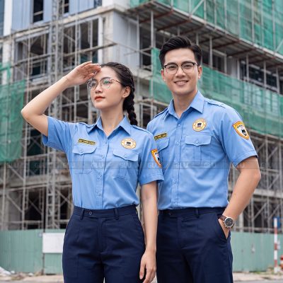 Quần áo đồng phục công nhân bảo vệ tay ngắn 2