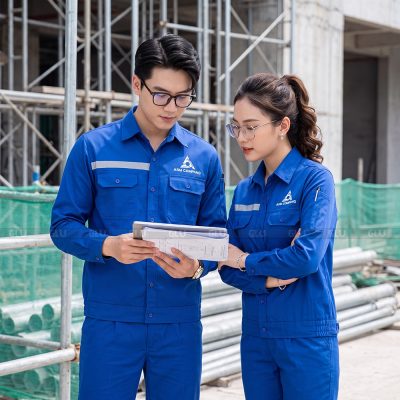 Quần áo lao động màu xanh bích giá rẻ 1