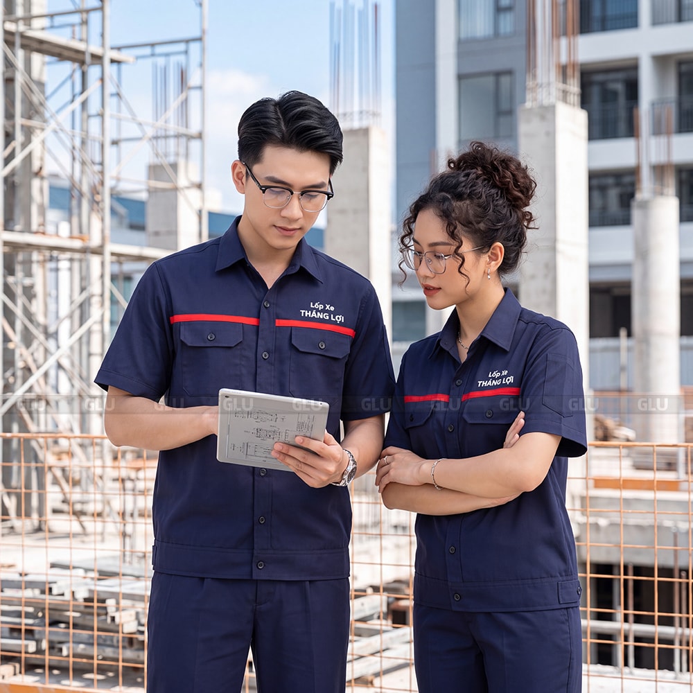 Xưởng may áo bảo hộ lao động giá rẻ logo in bền đẹp 5