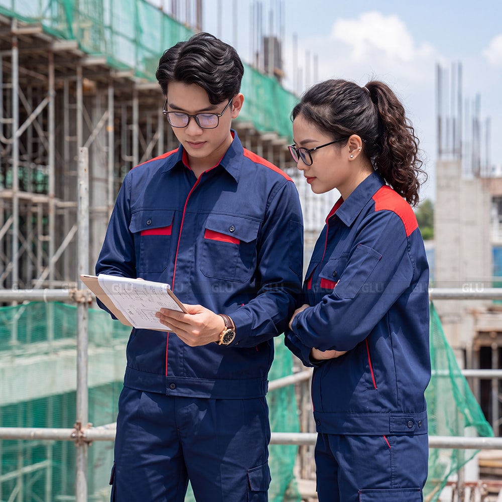 Đồng phục bảo hộ lao động có sẵn đẹp cho công ty 3