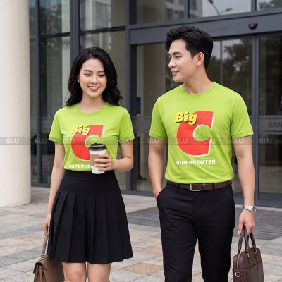 Áo cổ tròn may sẵn màu xanh chuối giá rẻ CT02031 5