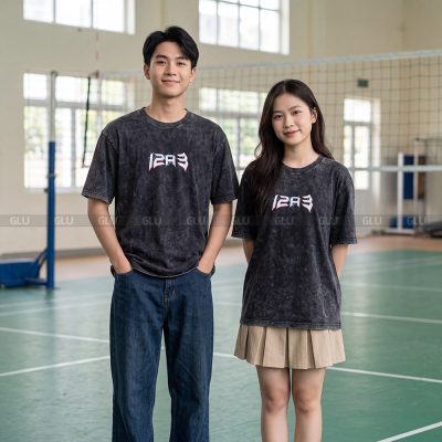 Áo đồng phục học sinh cổ tròn đẹp 2