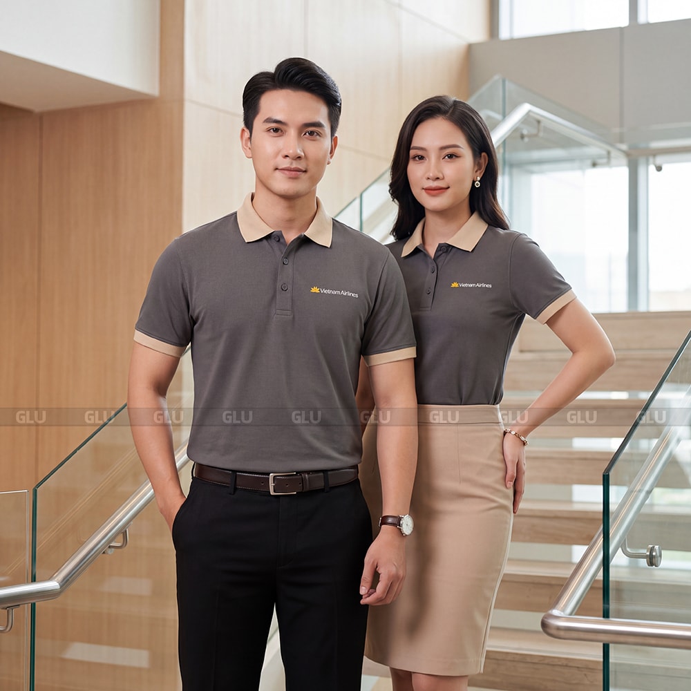 Áo đồng phục may sẵn màu xám ghi giá rẻ 1