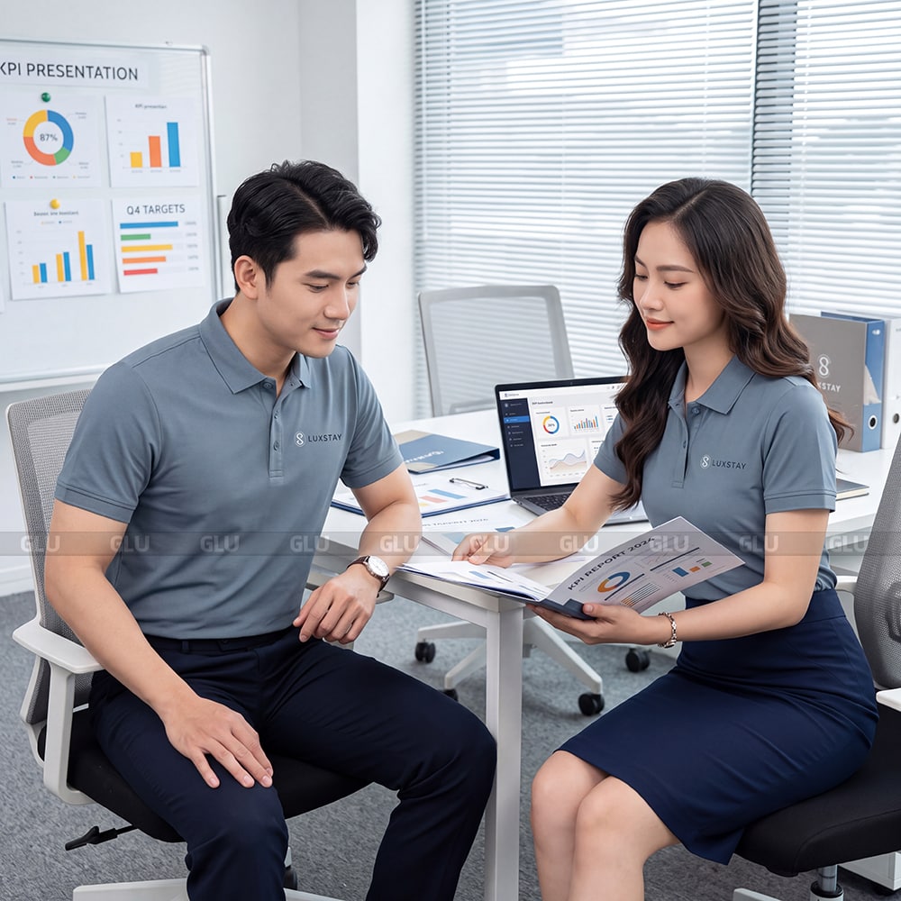 Áo đồng phục polo may sẵn màu xám ghi giá rẻ PLS01036 3