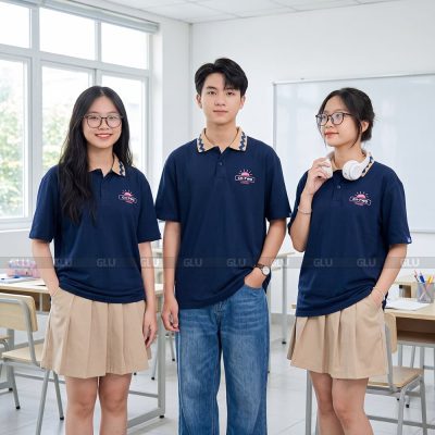 Áo lớp cute màu xanh navy dành cho tập thể 3