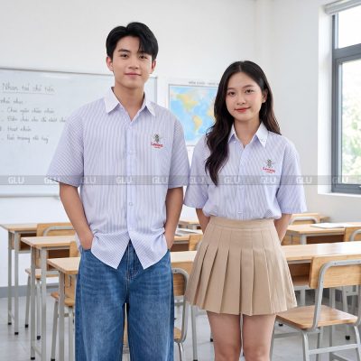 Áo lớp kiểu sơ mi hiện đại cao cấp 9