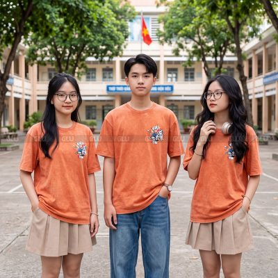 Áo nhóm lớp cổ tròn theo yêu cầu 2