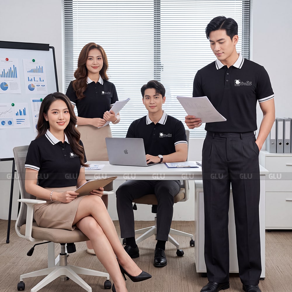 Áo polo công ty may sẵn giá rẻ tận xưởng PLS03006 2