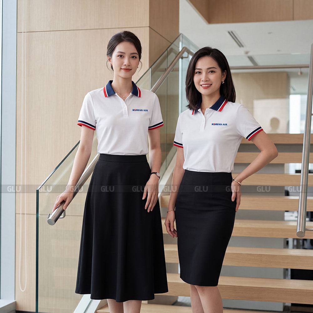 Áo polo ngắn tay đồng phục may sẵn phù hợp nam nữ 2