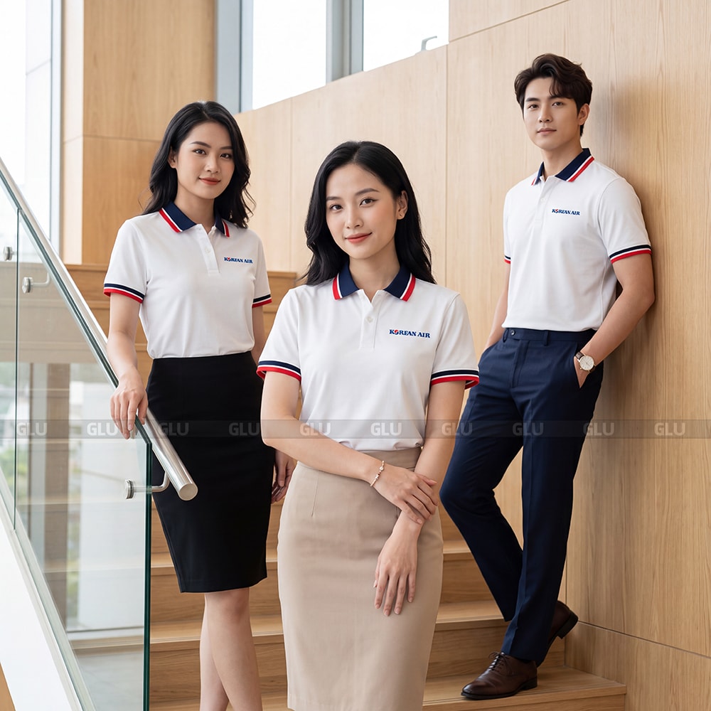 Áo polo ngắn tay đồng phục may sẵn phù hợp nam nữ 6