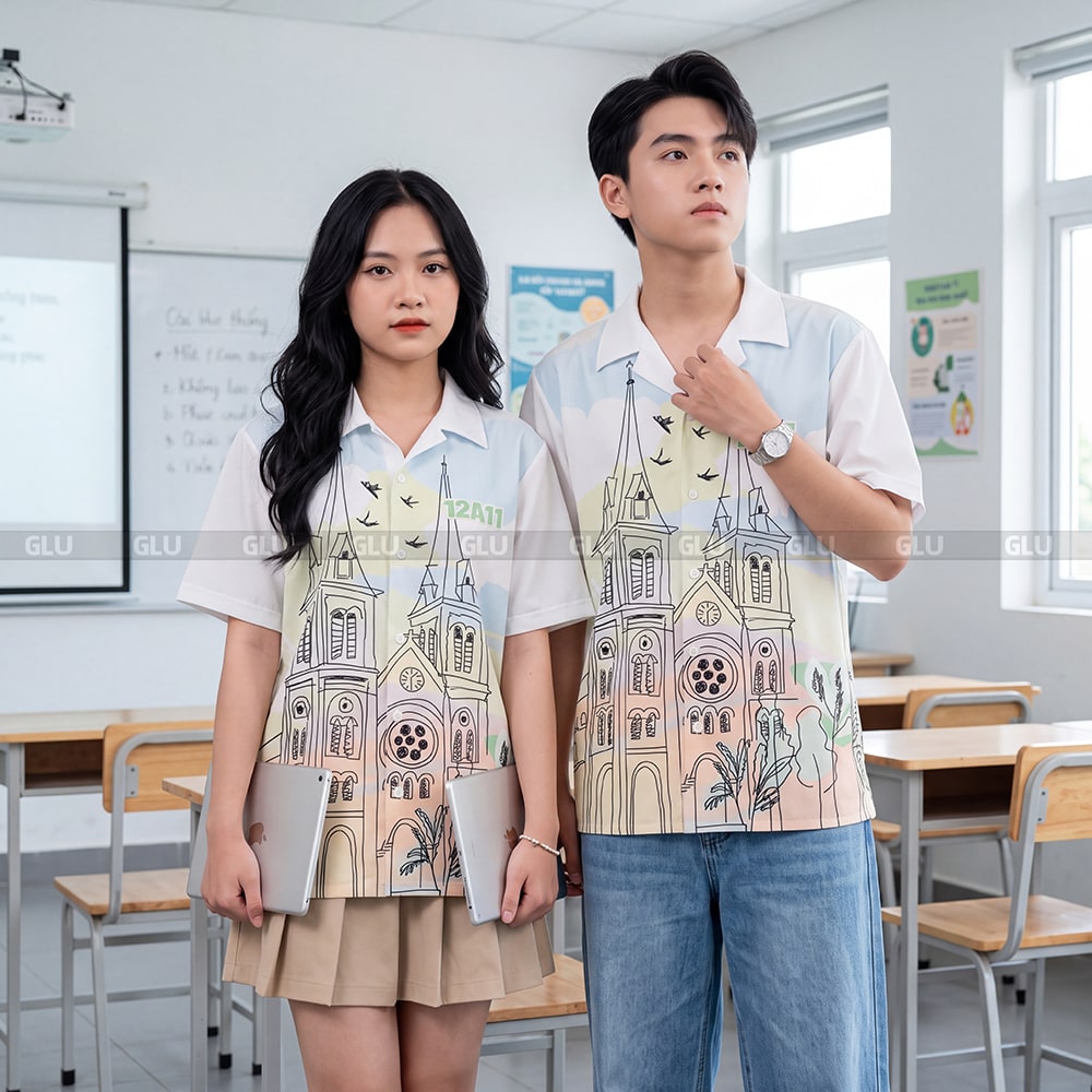 Áo sơ mi lớp đẹp thiết kế sang trọng 2