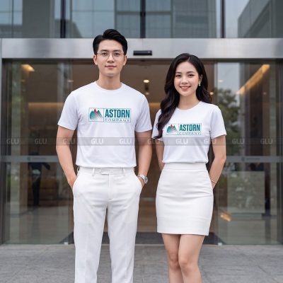 Áo thun cổ tròn may sẵn màu trắng dễ phối 2