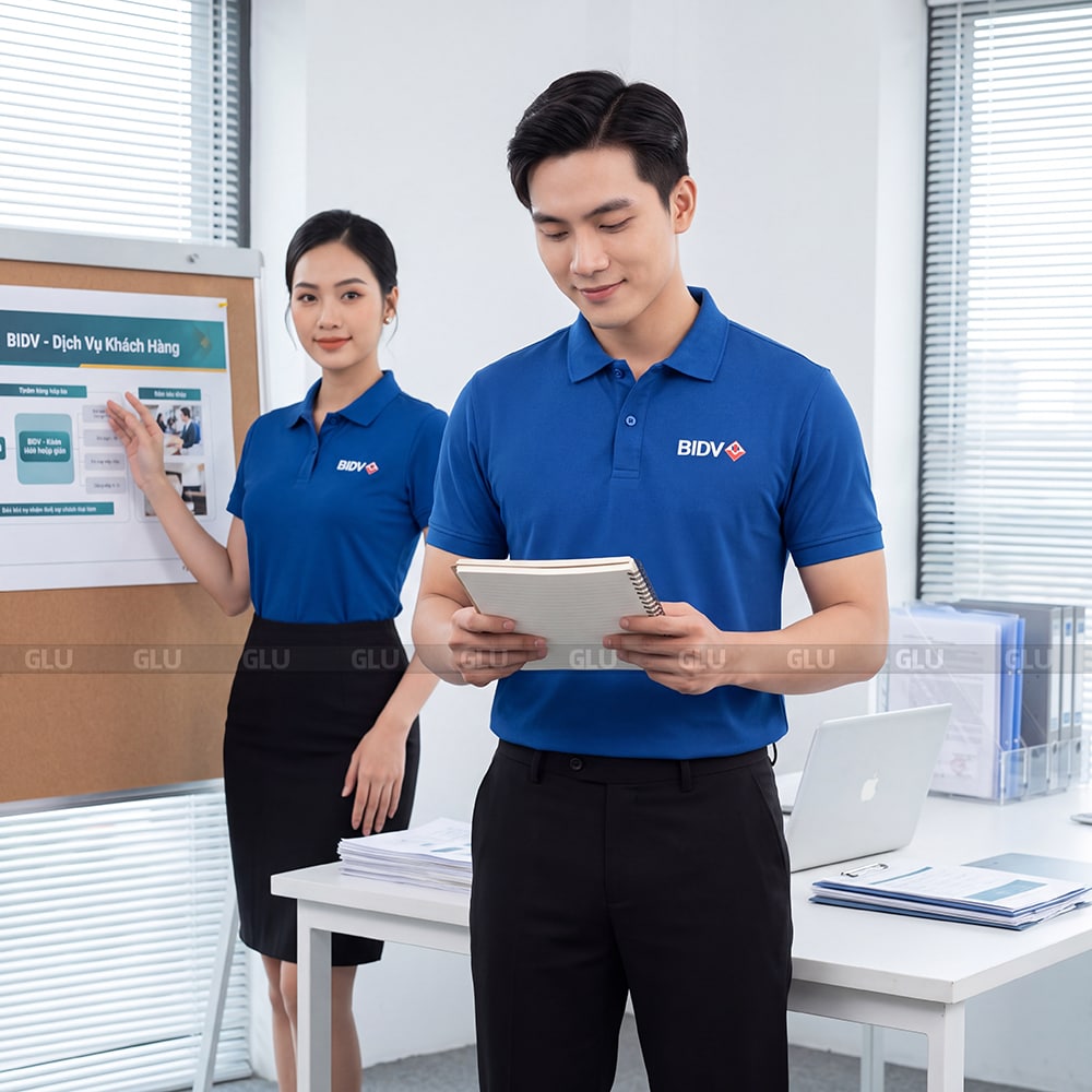 Áo thun đồng phục polo công ty đẹp may sẵn thoáng mát 4