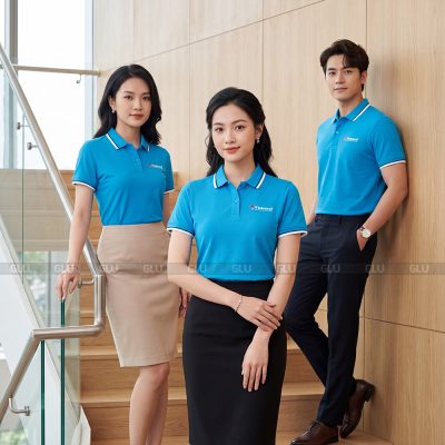 Áo thun polo cổ trụ đồng phục có sẵn thoáng mát 6