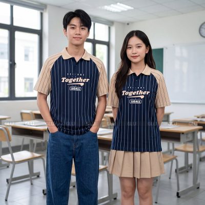 Đặt áo lớp giá rẻ màu xanh navy dễ phối 9
